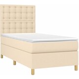  box spring s madracem LED krem 90x190 cm od tkanine | shoptok.hr