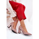 VINCEZA Elegant Heels On A Heel In Pink | ePonuda.com