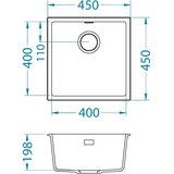 Alveus podgradna sudopera omni 20 black edition 450x450/198MM | ePonuda.com