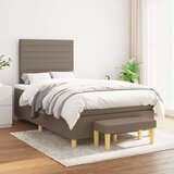  Box spring postelja z vzmetnico taupe 120x200 cm blago Cene