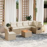 vidaXL 7-dijelni set vrtnih sofa od poliratana s jastucima bež | shoptok.hr