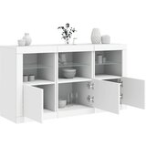 vidaXL Komoda z LED diodami bela 123x37x67 cm Cene