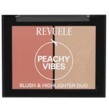 Revuele paleta za obraz - Blush & Highlighter Duo - Peachy Vibes