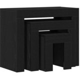  Stolovi za slaganje 3 pcs Crni hrast Konstruirano drvo | shoptok.hr