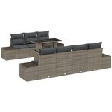 vidaXL set 8 delni vrtni kavč z blazinami sive barve Poli ratan, (22092846) | Shoptok.si