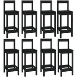  The Living Store Barska garnitura 9-delna črna trdna borovina - Barska Garnitura, (21449138) | Shoptok.si