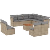 Maison Chic Seti vrtnega pohištva - Vrtna garnitura - Vrtni pohištvo set 12-delna z blazinami bež poli ratan, (21815109) | Shoptok.si