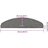 vidaXL Samoljepljivi otirači za stepenice 30 kom sivi 65x22,5x3,5 cm | shoptok.hr
