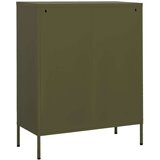  Omara za shranjevanje olivno zelena 80x35x101,5 cm jeklo | Shoptok.si