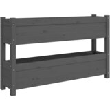 Maison Chic Visoka greda - Greda - Cvetlični Lonec siva 112x25x66 cm trdna borovina, (21788905) Cene