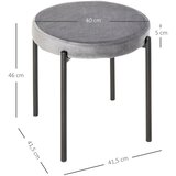  Set od 4 složive blagovaonske stolice baršunasti izgled metal siva 41 5x41 5x46 cm | shoptok.hr