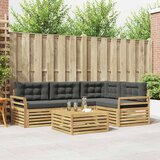  Set vanjskih sofa 5 kom. Bijela i antracit Poliester | shoptok.hr