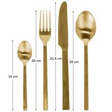 Kave Home Pribor 16 kom od nehrđajućeg čelika u zlatnoj boji Lite – | shoptok.hr