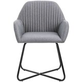  Jedilni stoli 4 kosi svetlo sivo blago | Shoptok.si