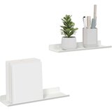  Lebdeća polica Zidne 2 pcs Bijeli 30 x 9 x 2,5 cm Čelik | shoptok.hr