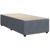 Krevet s box springom madracem i LED-om Tamnosiva 90 x 190 cm - Tamnosiva Jjedan Kristal s dugmadima | shoptok.hr