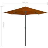  Balkonski suncobran terakota 270 x 144 x 222 cm polukružni | shoptok.hr