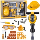  Dječji set alata sa pneumatičnom bušilicom i kacigom Deluxe Tool - 21 element | shoptok.hr