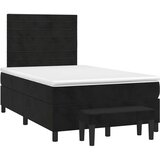  box spring s madracem crni 120 x 190 cm baršunasti | shoptok.hr