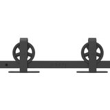  Komplet opreme za drsna vrata 400 cm jeklo črne barve, (22046929) | Shoptok.si