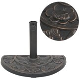 vidaXL Stalak za Suncobran od Smole Poluokrugli Boja Bronce 9 kg Cijene