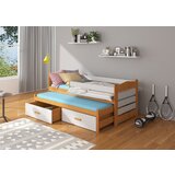 ADRK Otroka postelja TIARRO z ograjico in vzmetnicama 97 cm - ALDER-SIVA | Shoptok.si