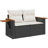 vidaXL 7-dijelni set vrtnih sofa od poliratana s jastucima crni bagrem | shoptok.hr