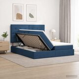  Krevet s od storage s uzglavljem Plava 180 x 200 cm Tkanina | shoptok.hr