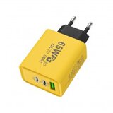 Brzi Punjač 65 W – USB + Type-C, Žuti Cijene