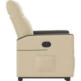 vidaXL Naslonjač na podizanje od tkanine krem | shoptok.hr