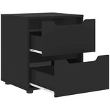 vidaXL nočna omarica VISNES Black 45x40x50 cm inženirski les | Shoptok.si