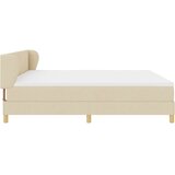  Krevet s opruga kutije s uzglavljem Krema 200 x 200 cm tkanina | shoptok.hr