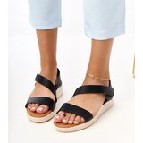 Gemre Black wedge sandals Verkado | ePonuda.com