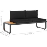  4dijelna vrtna kutna garnitura s jastucima od aluminija i WPC-a | shoptok.hr