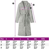  Bade mantil bez kapuljače Siva s Flanel | shoptok.hr