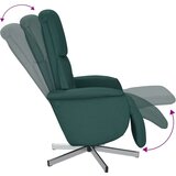  Naslonjač od tkanine s osloncem za noge tamnozeleni | shoptok.hr