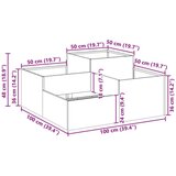 vidaXL Vrtni sadilnik Bel Hladno valjano jeklo 100 x 100 x 48 cm | Shoptok.si