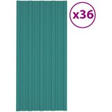 Krovni panel 36 pcs Zelena 100 x 45 cm Pocinčani čelik | shoptok.hr