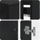  Set kupaonskih ormara od 4 dijela BREDA Crna Konstruirano drvo | shoptok.hr