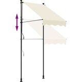 vidaXL Tenda na uvlačenje krem 150 x 150 cm od tkanine i čelika | shoptok.hr