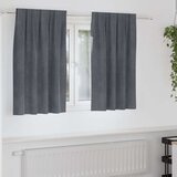  Zastore za zamračivanje s gornjom trakom 2 kom Super svijetlosiva baršun | shoptok.hr