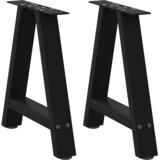  Noge za klub stolić A-oblika 2 kom Crne 38 x (42-43) cm Čelik | Eponuda.com