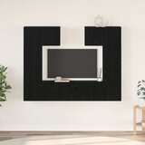  Set TV komoda 6 kom. Crni hrast Konstruirano drvo Crna 80 x 30 x 30 cm | Shoptok.si