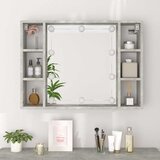  Kupaonski ormarić s ogledalom LED boja betona 76 x 15 x 55 cm | shoptok.hr