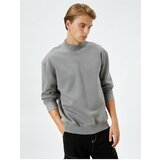 Koton Standing Collar Sweater Basic Long Sleeves Ribbed Cene