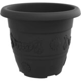 Okrugla saksija za cveće 6 pcs Crna Ø 30 x 25 cm Plastika | Eponuda.ba