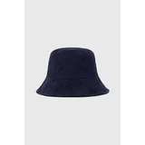 Sisley Bombažni klobuk mornarsko modra barva
