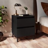 Furnova Nočna omarica črna 40x35x50 cm iverna plošča, (21928028) | Shoptok.si