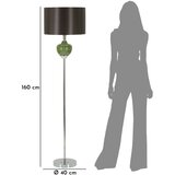 Mauro Ferretti Zelena/siva stojeća svjetiljka s tekstilnim sjenilom (visina 160 cm) Eva – | shoptok.hr