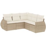  5-dijelni vrtni set sofa s jastucima bež od poliratana | shoptok.hr